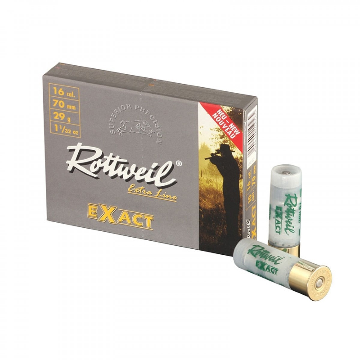 Cartuș pentru armă lisă cu proiectil unic Rottweil Exact 16/70 29g